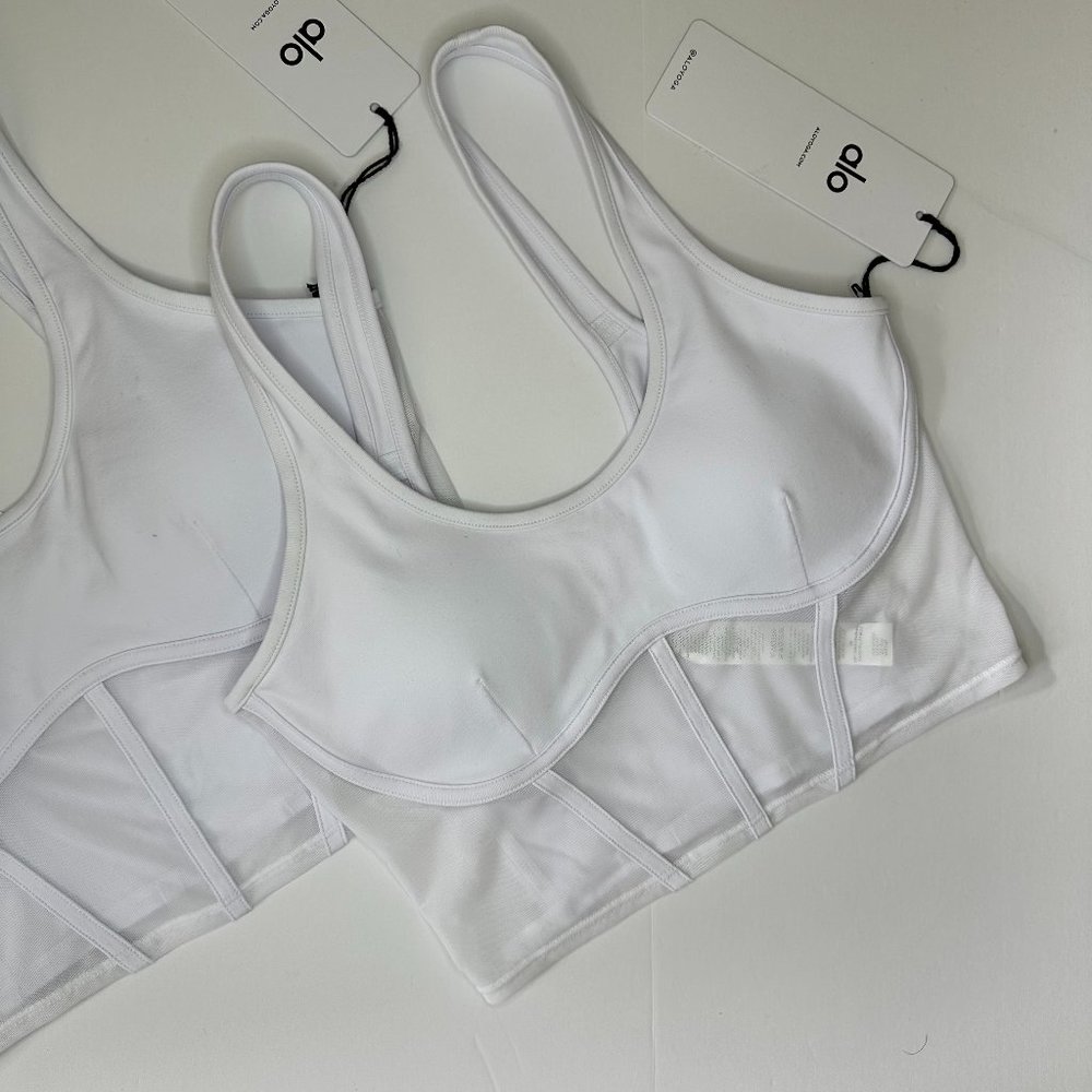 ALO | AIRBRUSH MESH CORSET TANK